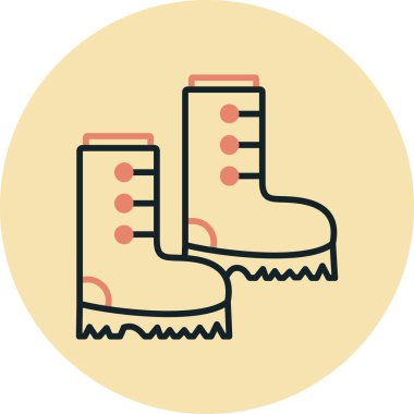 Bir çift çizme simgesinin vektör çizimi