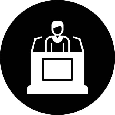 konferans ikonu vektör illüstrasyonu