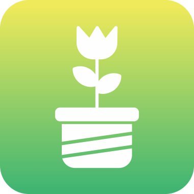 Modern bitki simgesinin vektör illüstrasyonu