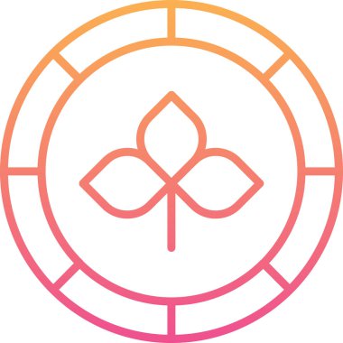 Bir gül simgesinin vektör illüstrasyonu