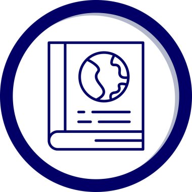 Dünya ile bir haritanın vektör simgesi