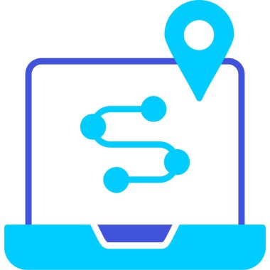 harita imleci ikon vektör illüstrasyon tasarımı