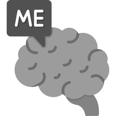 Beyin. Web simgesi basit illüstrasyon