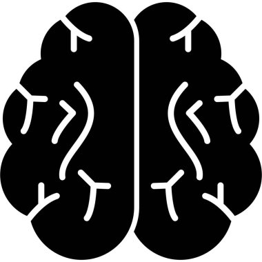 Beyin. Web simgesi basit illüstrasyon