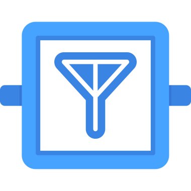 Beyaz arkaplanda izole edilmiş harita simgesi ile ana hatları dolduruldu. vektör.