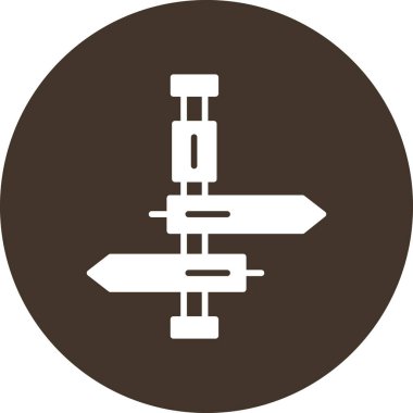 Yol işaretinin vektör illüstrasyonu