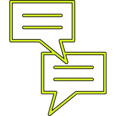 Konuşma baloncukları simge tasarım vektörü çizimi