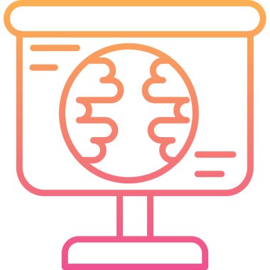 Monitör. Web simgesi basit illüstrasyon