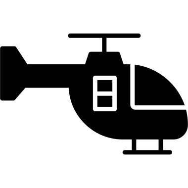 helikopter simgesi, basit biçim tasarımı