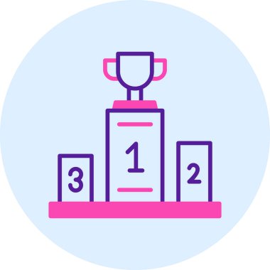 Podyum vektör simgesi modern basit illüstrasyon