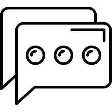 Sohbet simgesi vektör illüstrasyonu