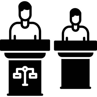 Konferans simgesi, vektör çizimi