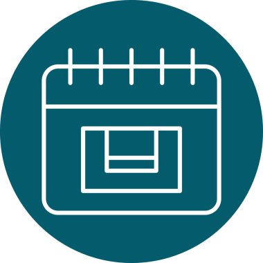 Takvim simgesi vektör illüstrasyonu