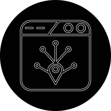 Eşsiz akıllı kamera vektör çizgisi simgesi