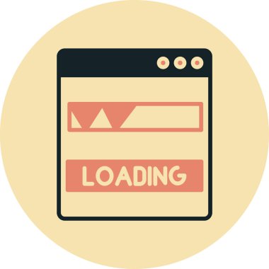 Simge yükleniyor, vektör illüstrasyonu