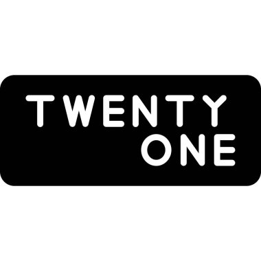 Beyaz arka planda 20 yıllık damga. İmza, logo. Çıkartma.