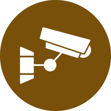 Kapalı devre televizyon. Web simgesi basit illüstrasyon