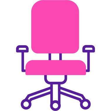 Ofis koltuğu. Basit illüstrasyon