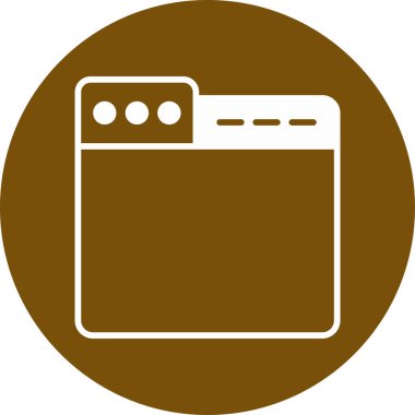 Tarayıcı. Web simgesi basit illüstrasyon
