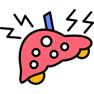 bir çizgi film pizza dilim etiket