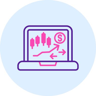 İş ve finans simgesinin vektör illüstrasyonu