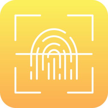 parmak izi ikonu vektör illüstrasyonu