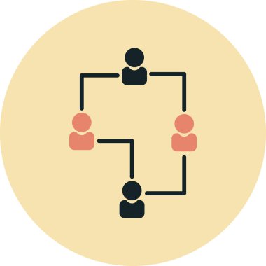 İş insanları simgesinin vektör illüstrasyonu