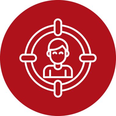 Dairesel çerçeveli, dairesel ikonlu bir avatar adam