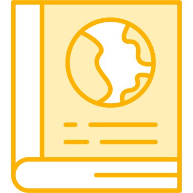 Dünya haritası web simgesi, basit vektör illüstrasyonu