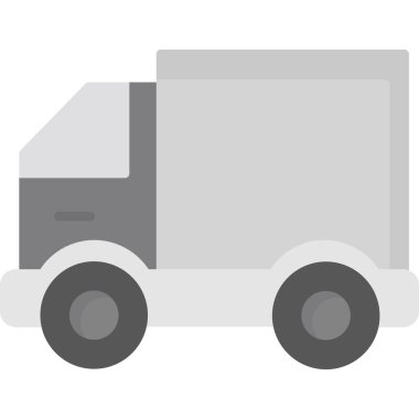 kargo aracı simgesi düz biçimli