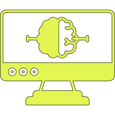 Beyni olan bilgisayar masaüstü