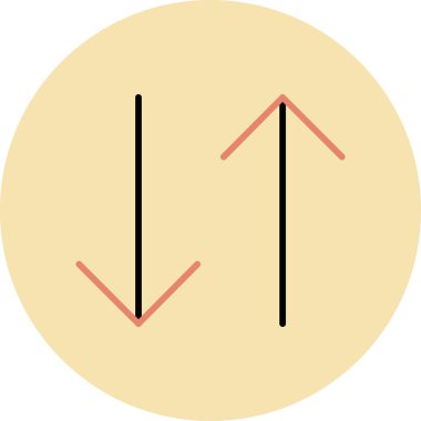 ok simgesi vektör illüstrasyonu