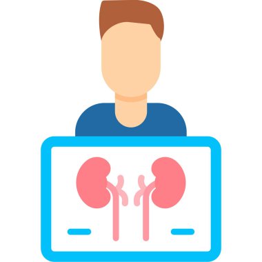 Böbrek simge vektör çizim