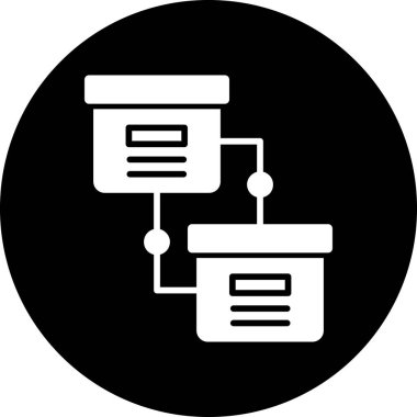 veritabanı. Web simgesi basit illüstrasyon