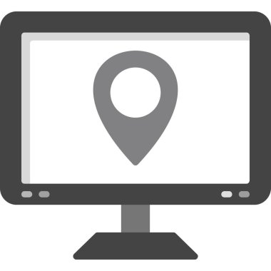 Harita işaretleyici simgesi, vektör illüstrasyonu