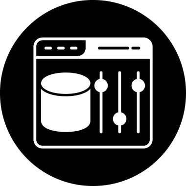 Ağ simgesi. Multimedya teknolojisinin basit bir illüstrasyonu