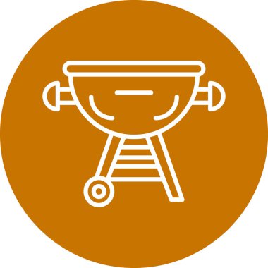 Barbekü. Web simgesi basit illüstrasyon