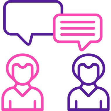 Sohbet simgesinin vektör illüstrasyonu