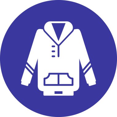 Kaput vektör simgesine sahip eşsiz bir ceket