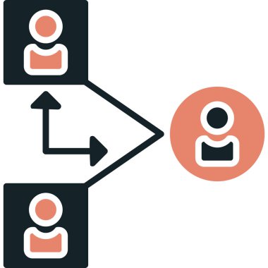 ağ paylaşım simgesi, vektör illüstrasyonu