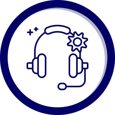 Kulaklık. Web simgesi basit illüstrasyon