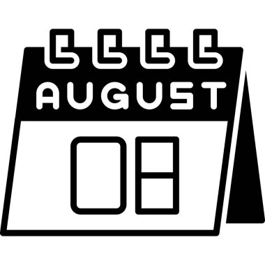Takvim Ağustos sembol tasarımı