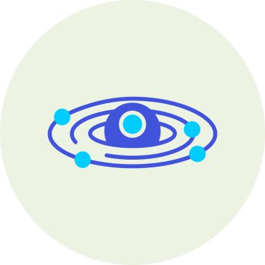 Bir gezegen simgesinin vektör illüstrasyonu