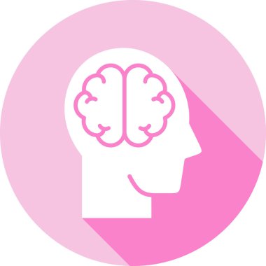 Beyin. Web simgesi basit illüstrasyon