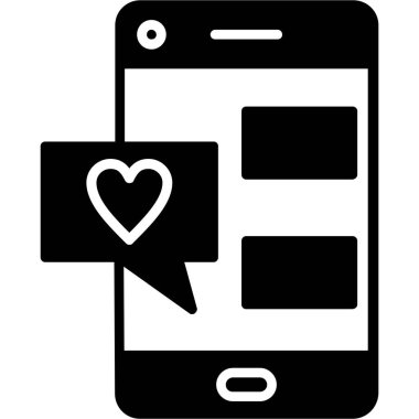 Akıllı Telefon sohbet simgesi, basit biçim.