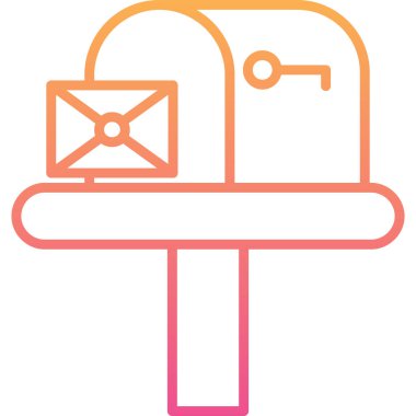 zarf e- posta simgesi vektör illüstrasyonu