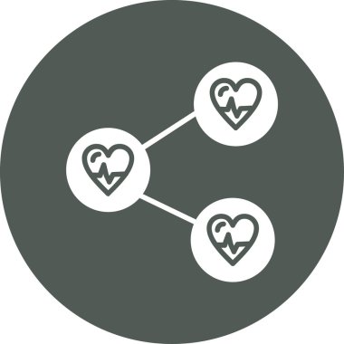 Kalp ikonu vektör illüstrasyonu