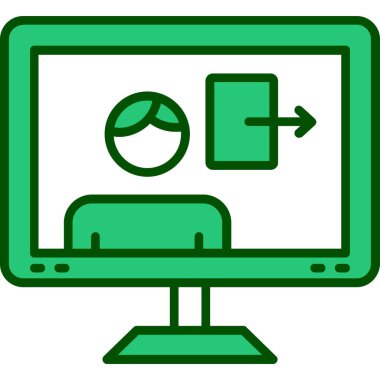 Bilgisayar. Web simgesi basit tasarım