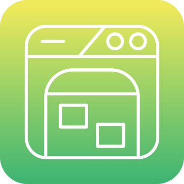 Benzersiz mutfak fırını vektör simgesi