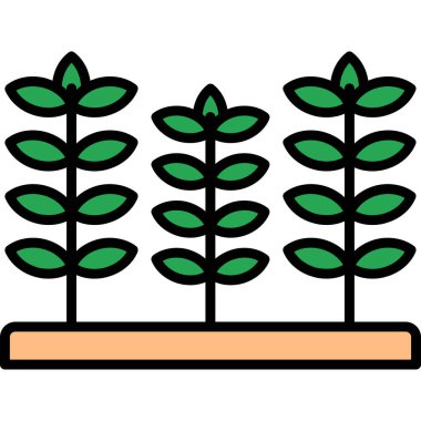 Bahçe bitkisi ikonu. özet bahçe bitkisi ikonu rengi düz izole